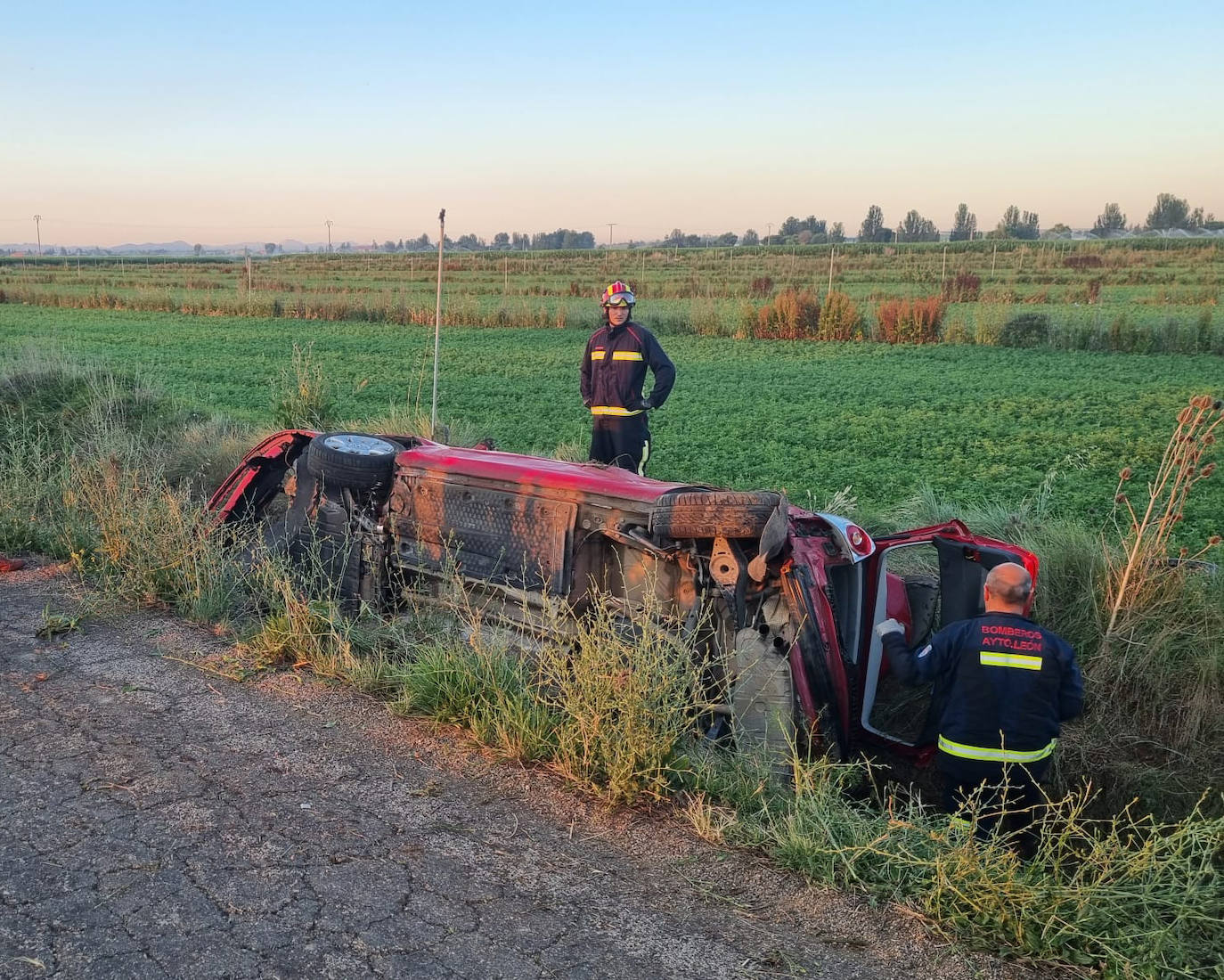 Imagen del vehículo accidentado. 