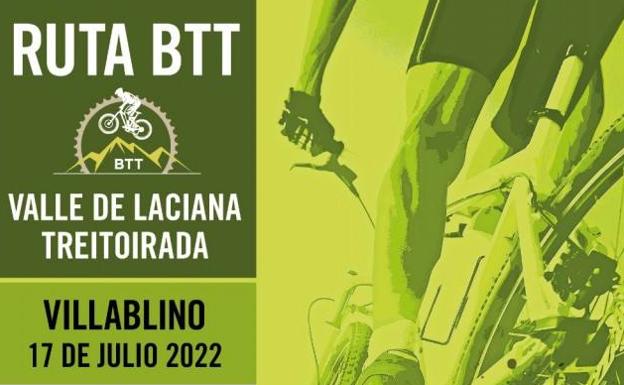 Cartel de presentación de la Ruta BTT Valle de Laciana-Treitoirada. 