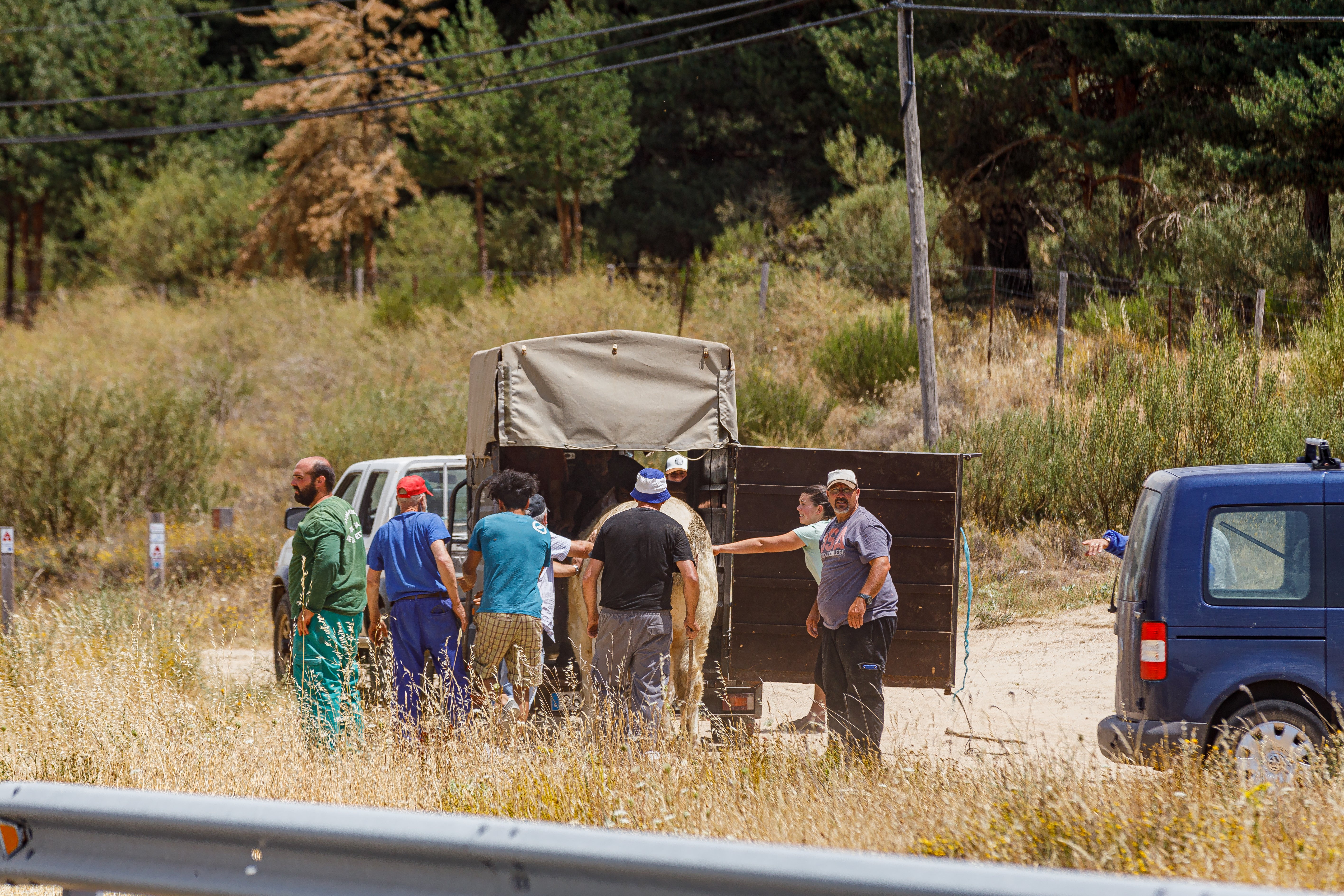 Imagen de uno de los incendios producidos en Castilla y León este viernes. 