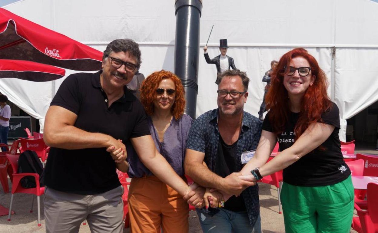 Carlos Bardem, Marta Prieto, Marcelo Guerrieri y Bibiana Candia.