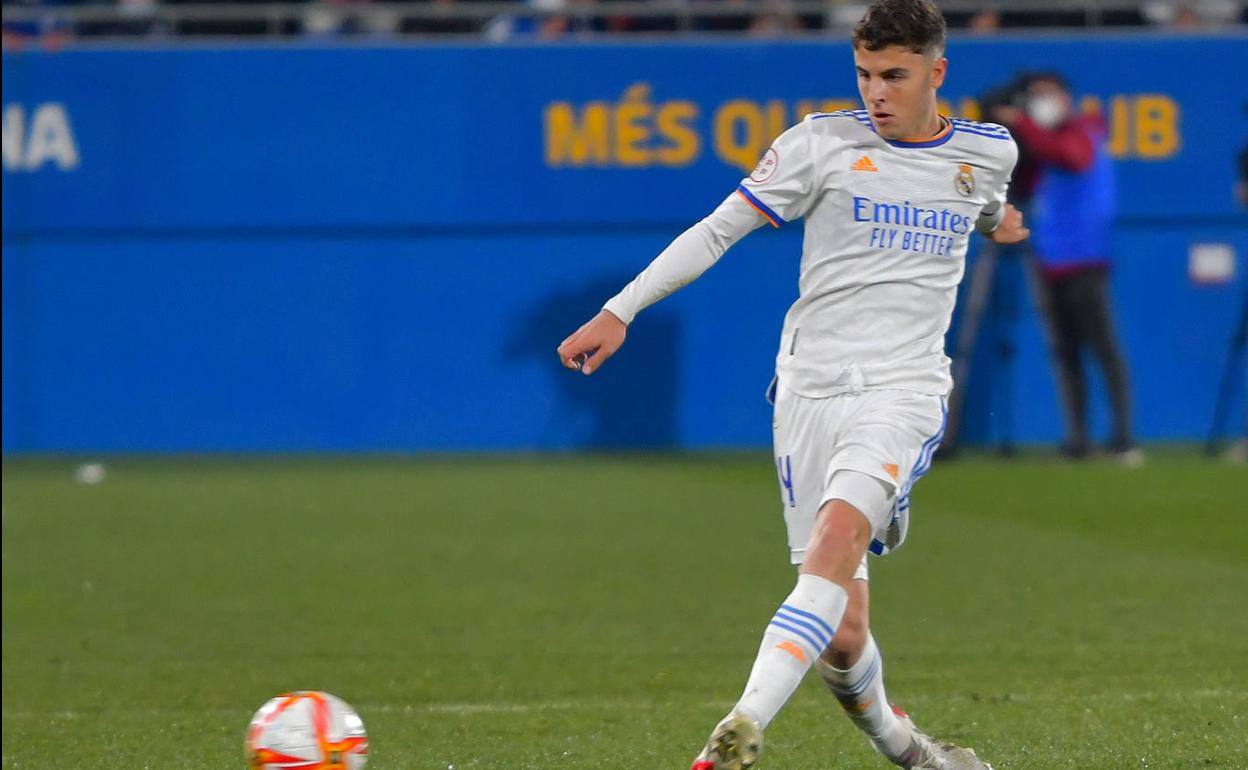 Ivan Morante, con la camiseta del Real Madrid, durante un encuentro la pasada temporada.