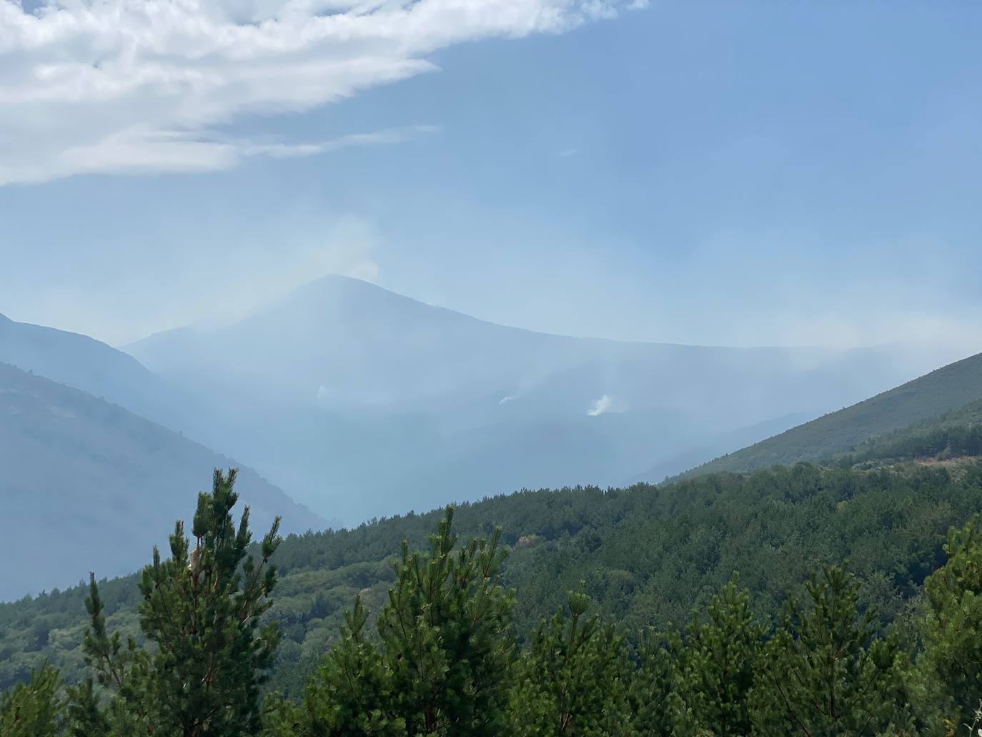 Fotos: Incendio forestal en Montes