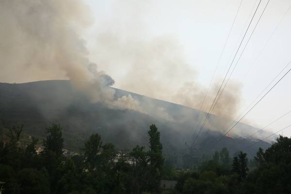 Incendio en el municipio de Puente Domingo Flórez. 