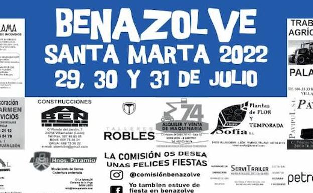 El próximo viernes 29 comienzan en Benazolve las fiestas en honor a Santa Marta. 