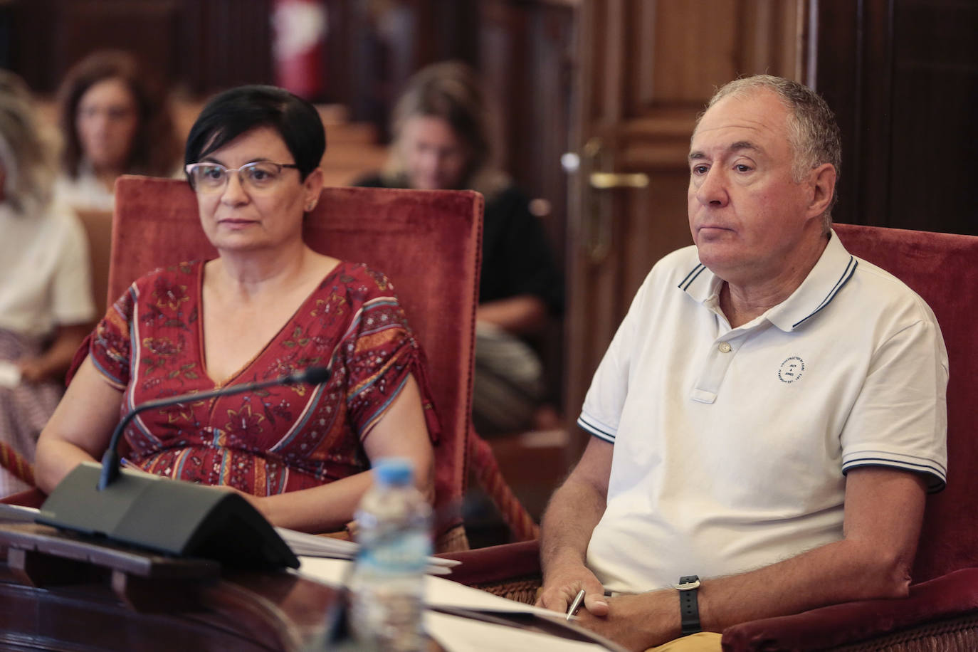 Imagen del pleno ordinadio del mes de julio en el Ayuntamiento de León. 