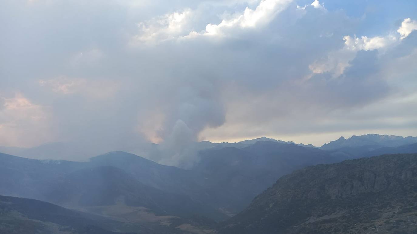 Imagenes del incendio de Boca de Huergano. 