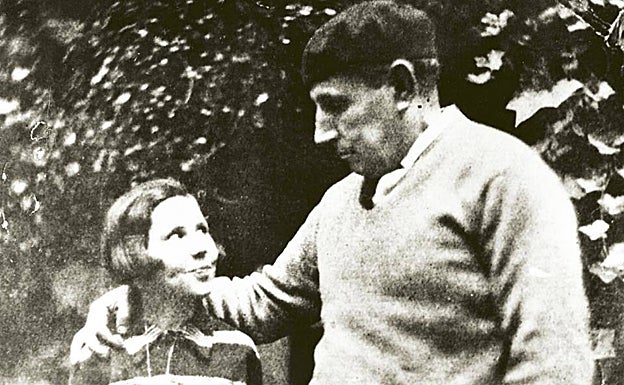 Pierrete Gargallo con su padre. 