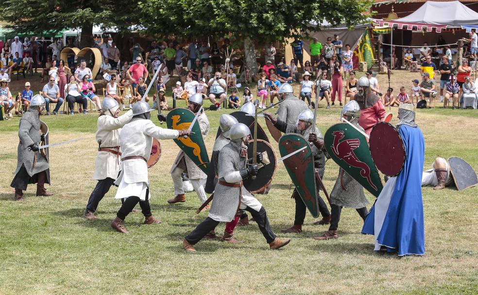 Imagen de la recreación de la batalla de Villadangos 