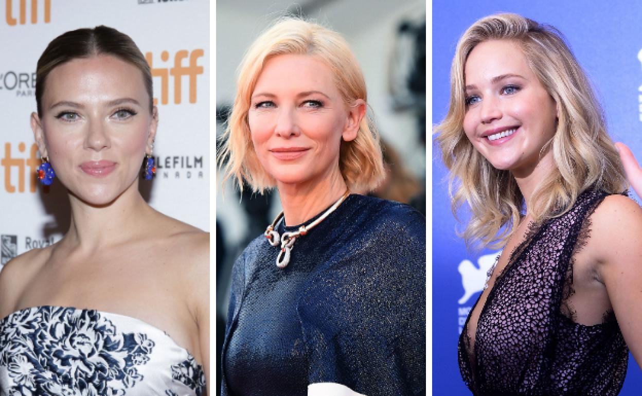 Scarlett Johansson, Cate Blanchet y Jennifer Lawrence.