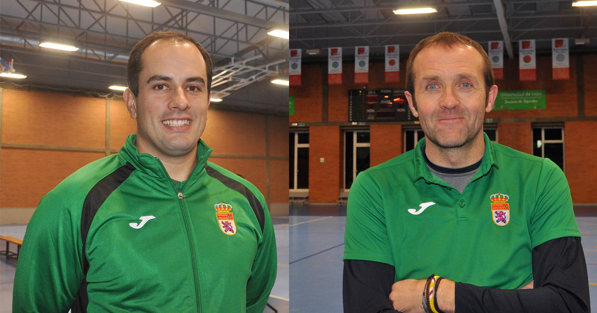 Los dos entrenadores del equipo de Atletismo de la Universidad de León. 