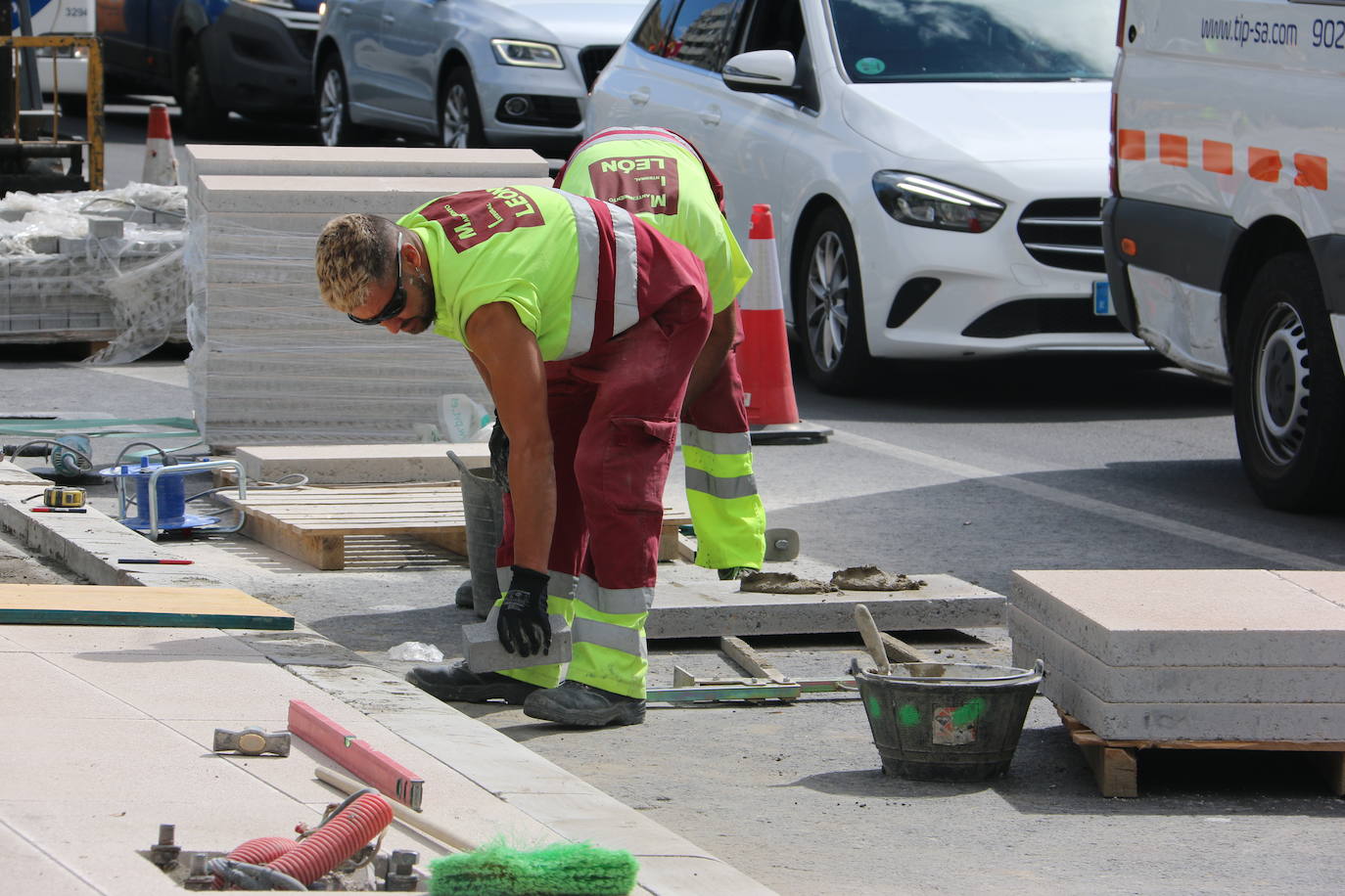 Fotos: Obras en el Puente de los Leones
