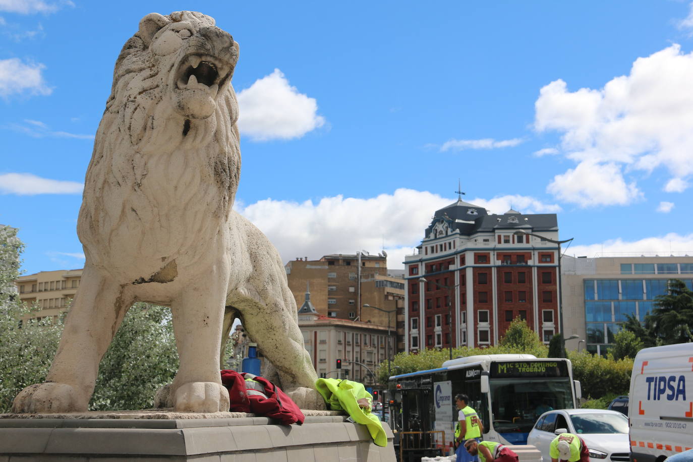 Fotos: Obras en el Puente de los Leones