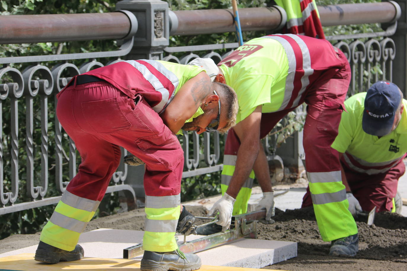 Fotos: Obras en el Puente de los Leones