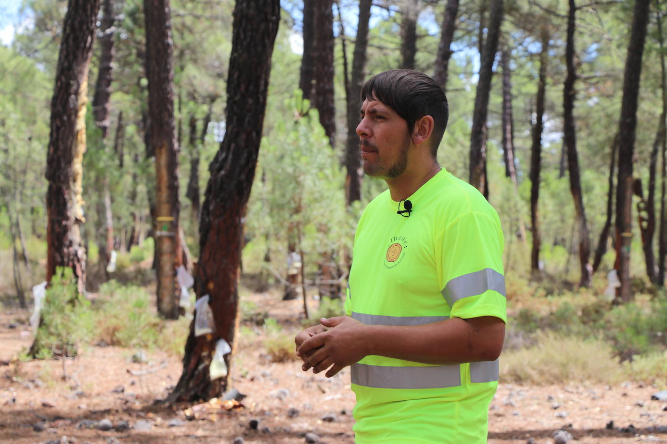 Alejandro García es uno de los resineros que han decidido asentarse en la sierra del Teleno. 