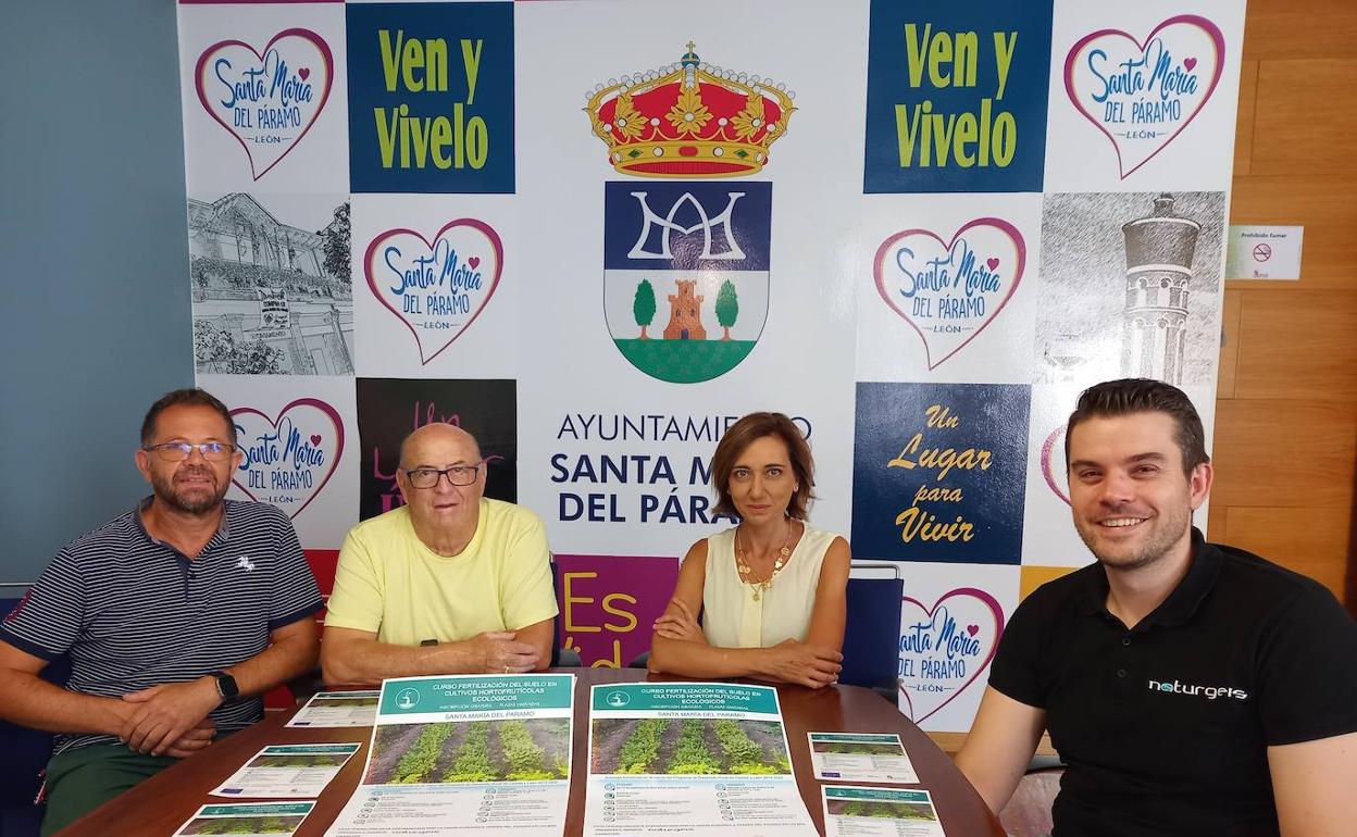 Presentación del curso gratuito sobre fertilización del suelo en Santa María del Páramo. 