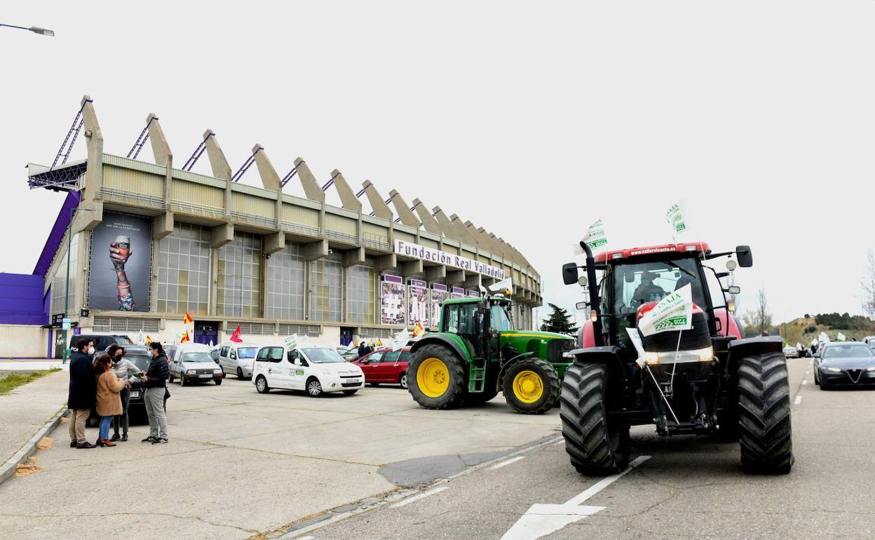 Manifestación de agricultores en Valladolid. 