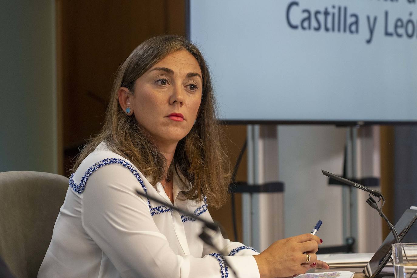 El consejero de Economía y Hacienda y portavoz, Carlos Fernández Carriedo, y la consejera de Movilidad y Transformación Digital, María González Corral, comparecen en rueda de prensa posterior al Consejo de Gobierno