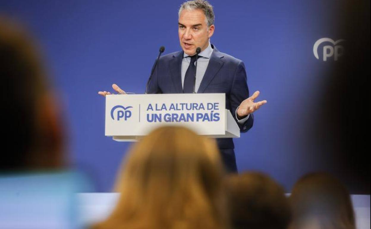 Elías Bendodo, coordinador general del PP 