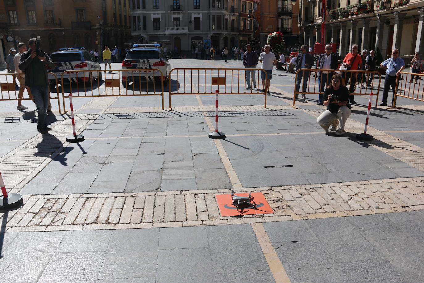 Primer vuelo en la capital de la Unidad de Drones de la Policía. 