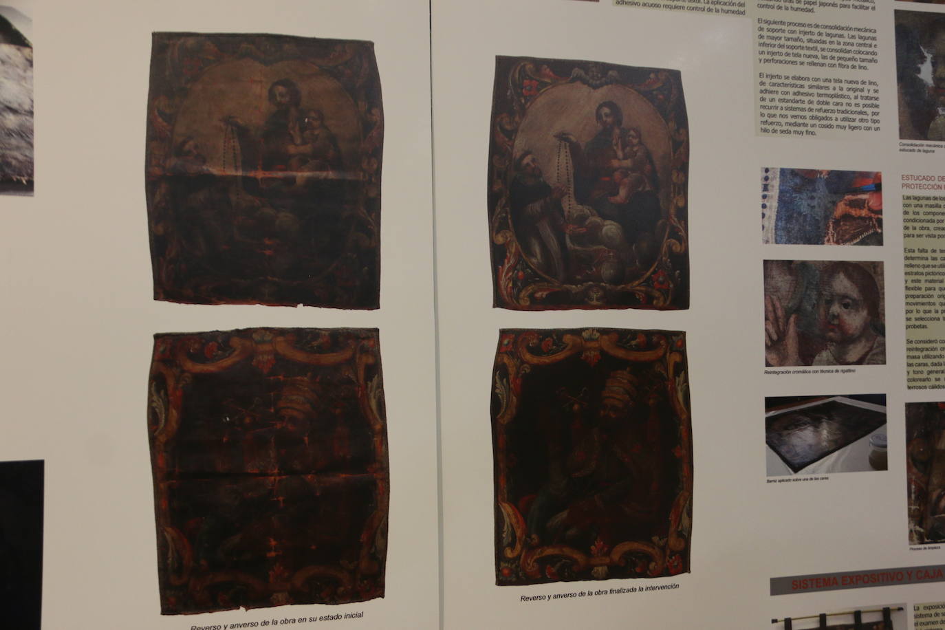 Presentación en la Biblioteca Pública de León de las dos obras restauradas por alumnas de la Escuela de Arte.