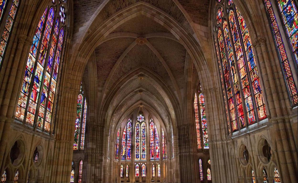 Imagénes del interior de la Catedral de León.