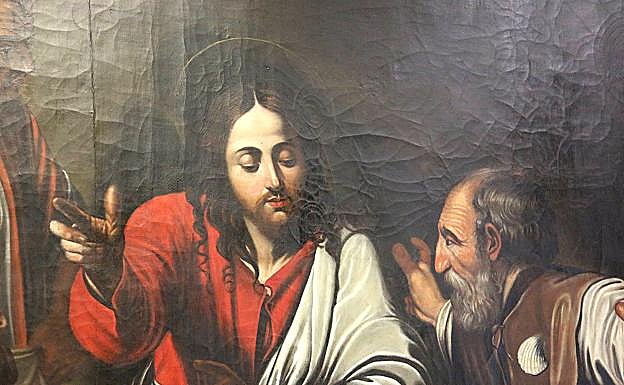 Las obras restauradas por dos alumnas de la Escuela de Arte de León.