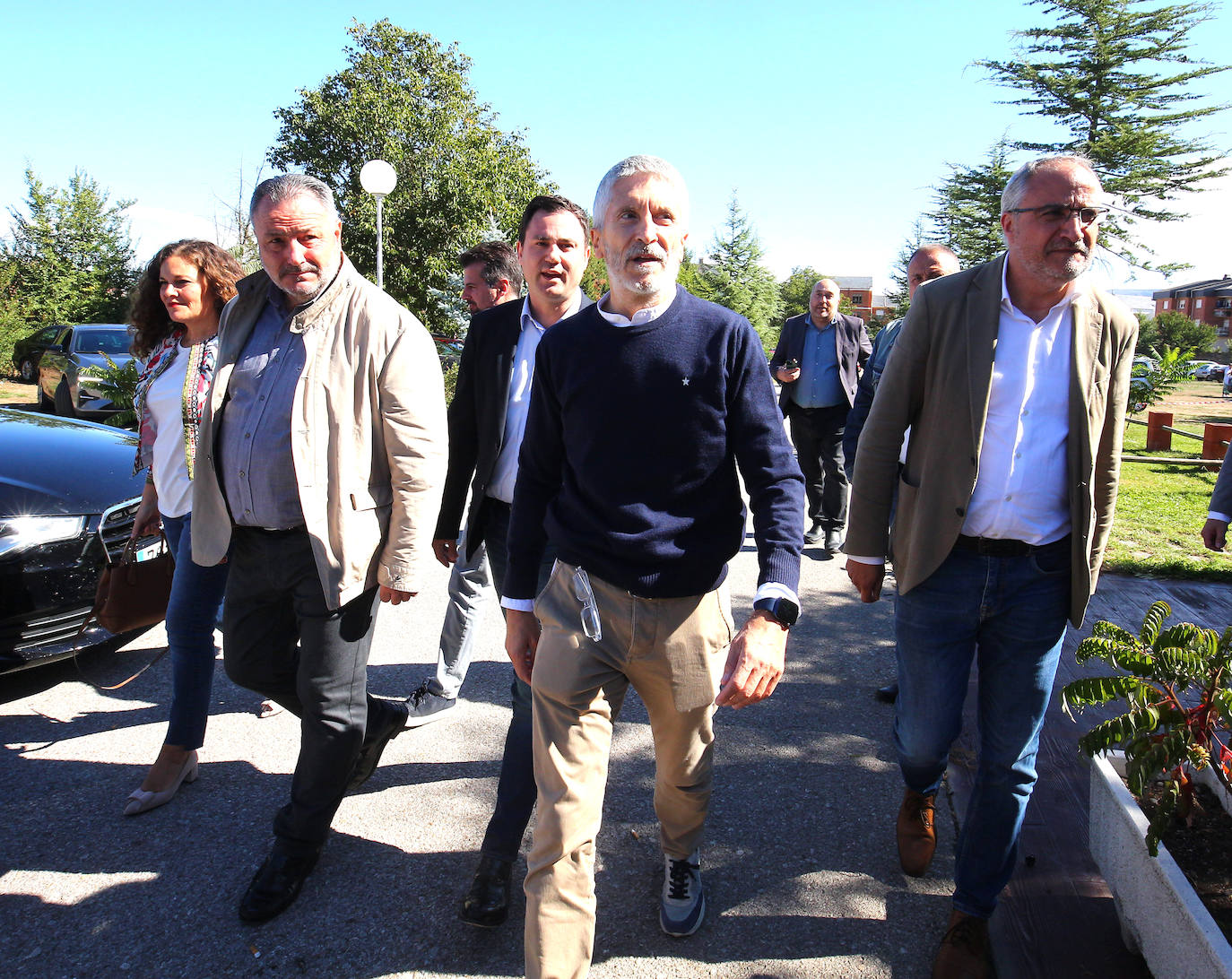 Fiesta de la Rosa del PSOE de Ponferrada con la presencia del ministro del Interior, Fernando Grande-Marlaska