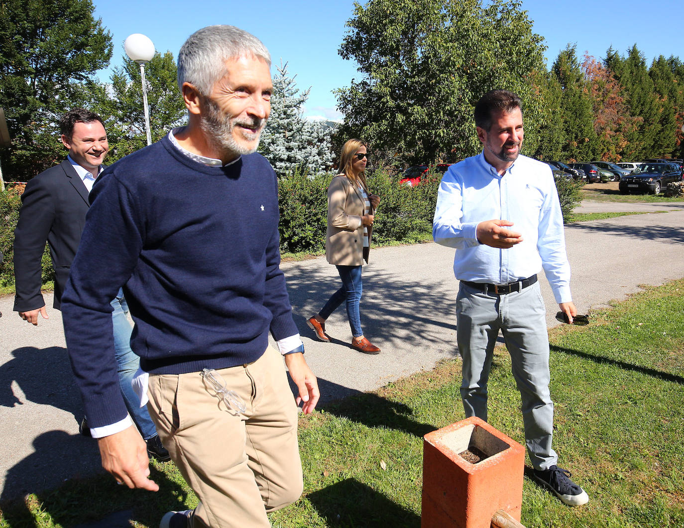 Fiesta de la Rosa del PSOE de Ponferrada con la presencia del ministro del Interior, Fernando Grande-Marlaska