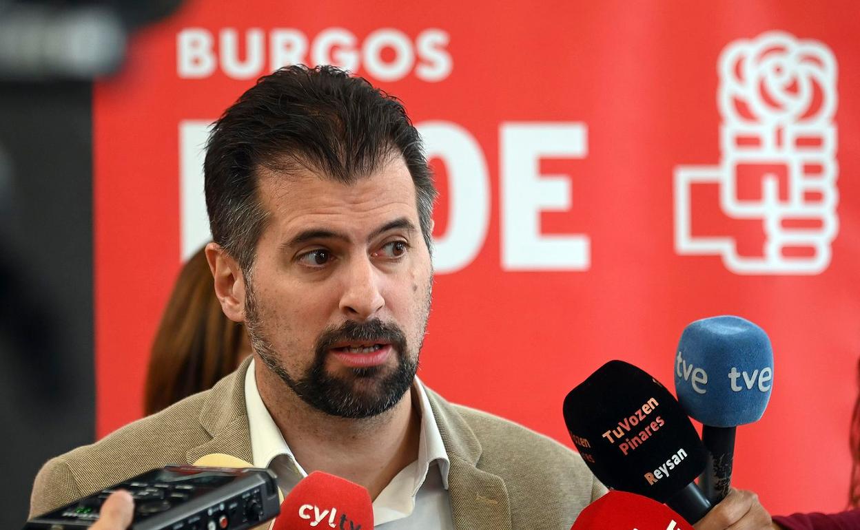 Luis Tudanca en la interparlamentaria del PSOE de Burgos, en la que ya dejó claro su total apoyo a Medicina en León. 