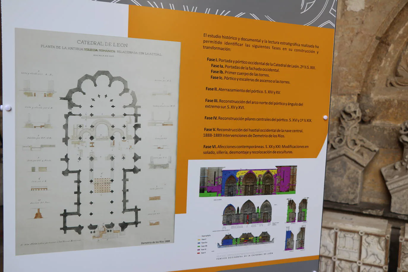 Presentación de la exposición del concurso de ideas del pórtico occidental de la Catedral de León. 