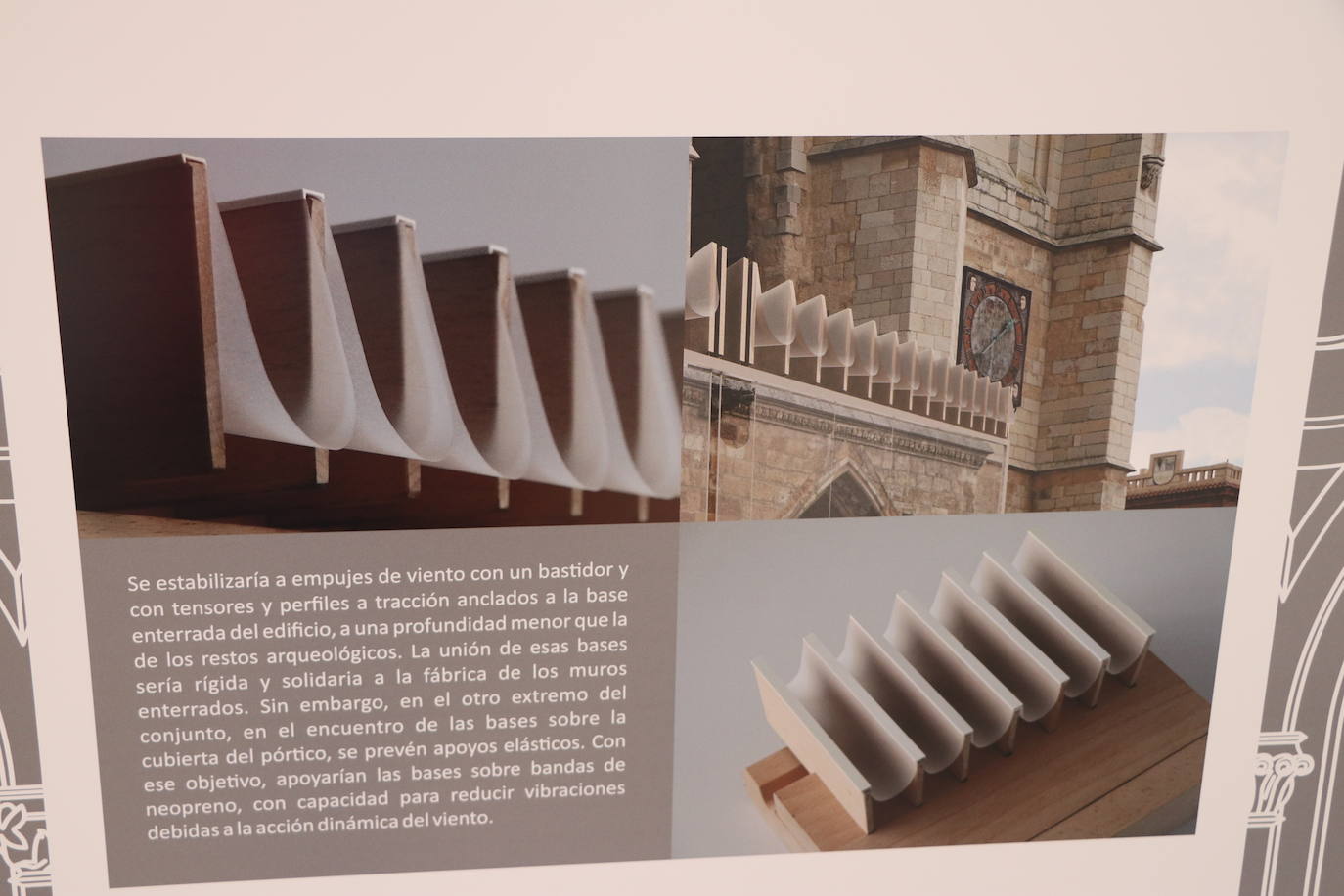 Presentación de la exposición del concurso de ideas del pórtico occidental de la Catedral de León. 