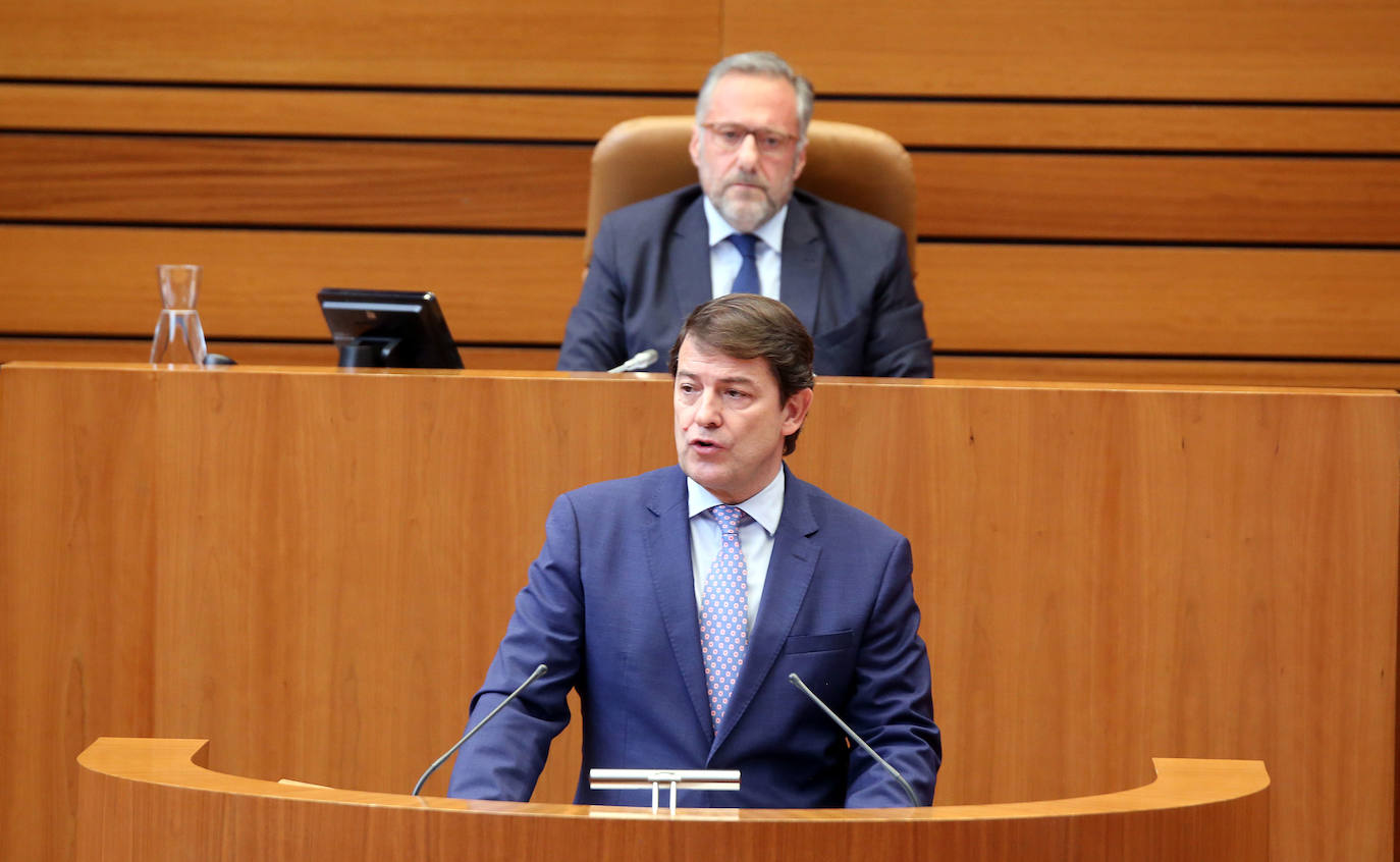 Sesión plenaria en las Cortes con intervención a petición propia del presidente de la Junta, Alfonso Fernández Mañueco, sobre los incendios forestales