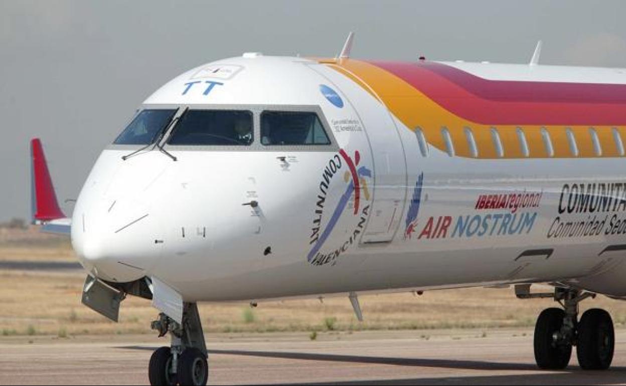 Imagen de un avión de Air Nostrum. La compañía volará a Mallorca desde León en el puente de Todos los Santos. 