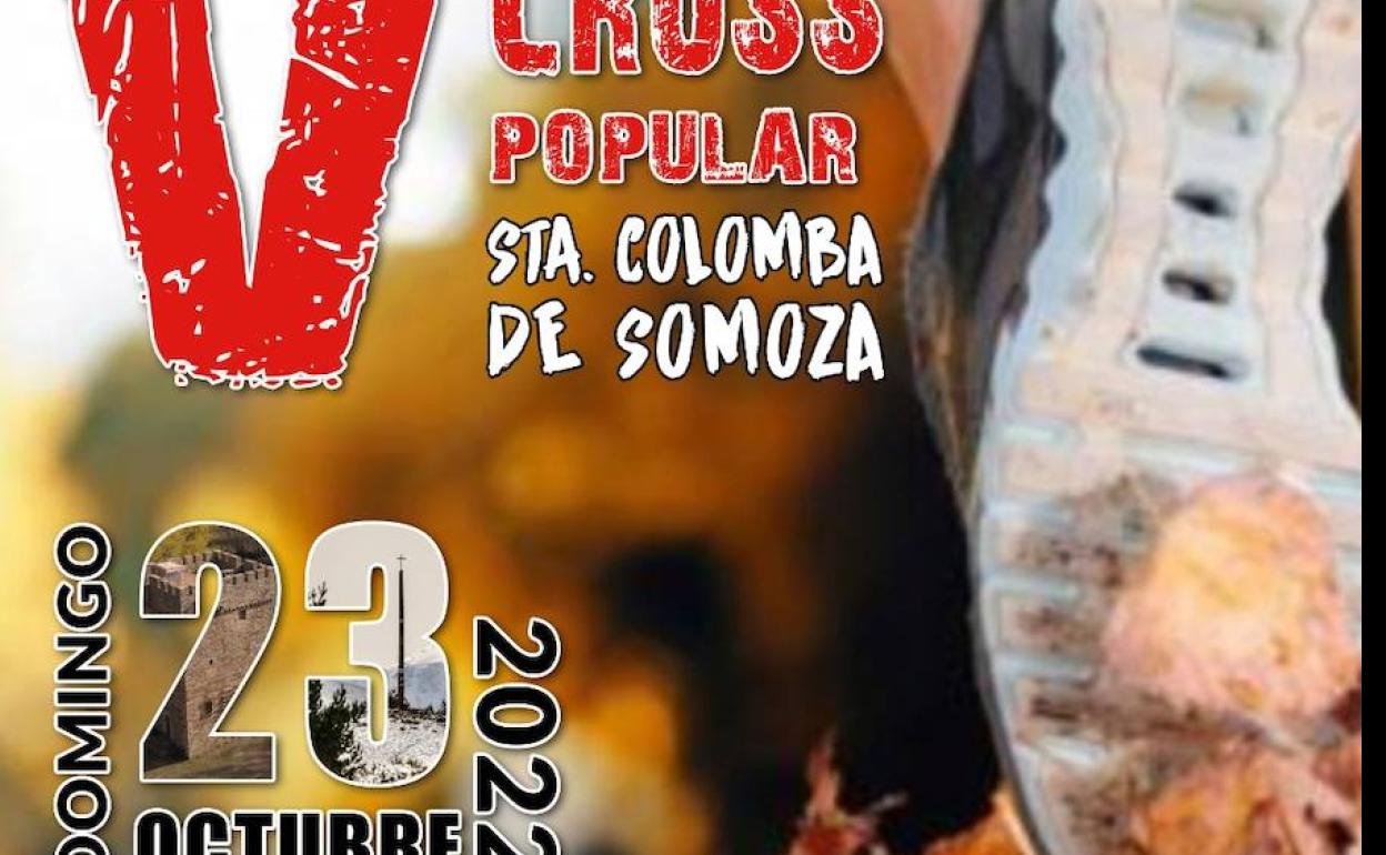 Cartel del V Cross popular de Santa Colomba de Somoza.