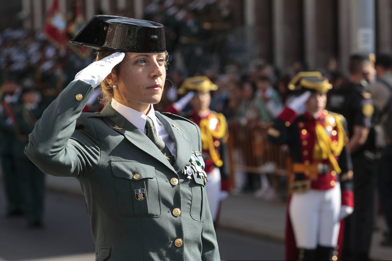 Acto central de celebración de la festividad de la patrona de la Guardia Civil en León. 