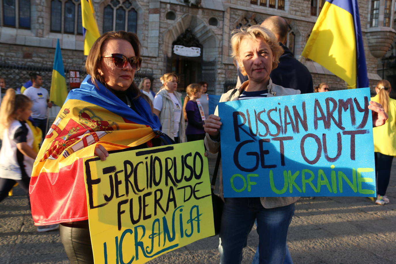 Fotos: Concentración en favor de Ucrania y contra Rusia