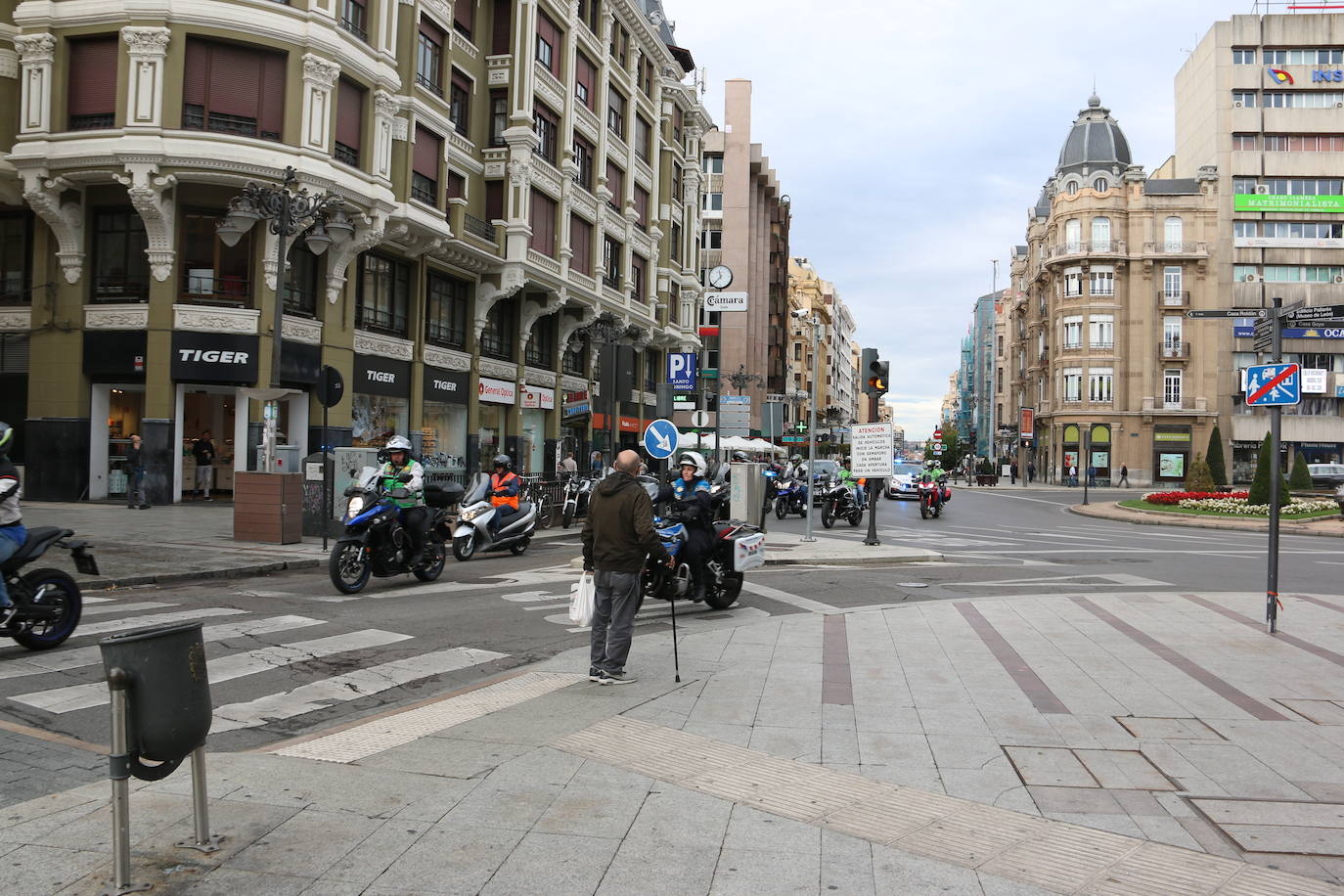 Marcha solidaria de Moteros Solidarios en favor de la Hermandad de Donantes de Sangre de León.