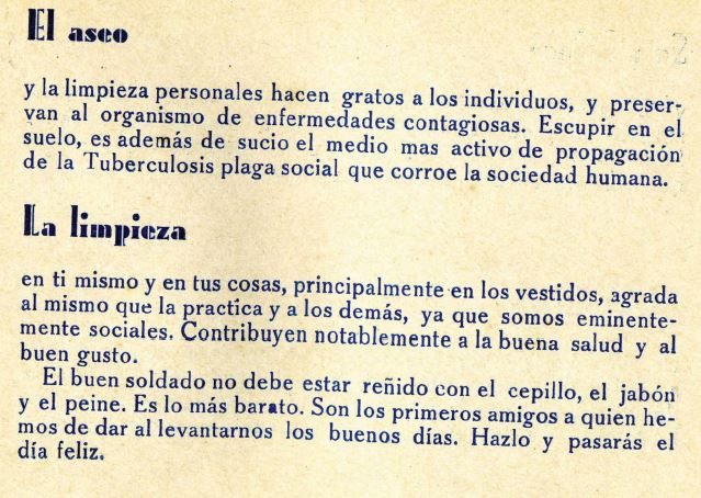 Entre los presos del campo de concentración de San Marcos se repartía un librillo de adoctrinamiento con el manual de 'buenas prácticas'. El libro contenía 'consejos' de obligado cumplimiento. «La masturbación es el suicidio lento y progresivo del individuo que la practica; poco a poco va abriendo su tumba y la de sus descendientes», se puede leer. 