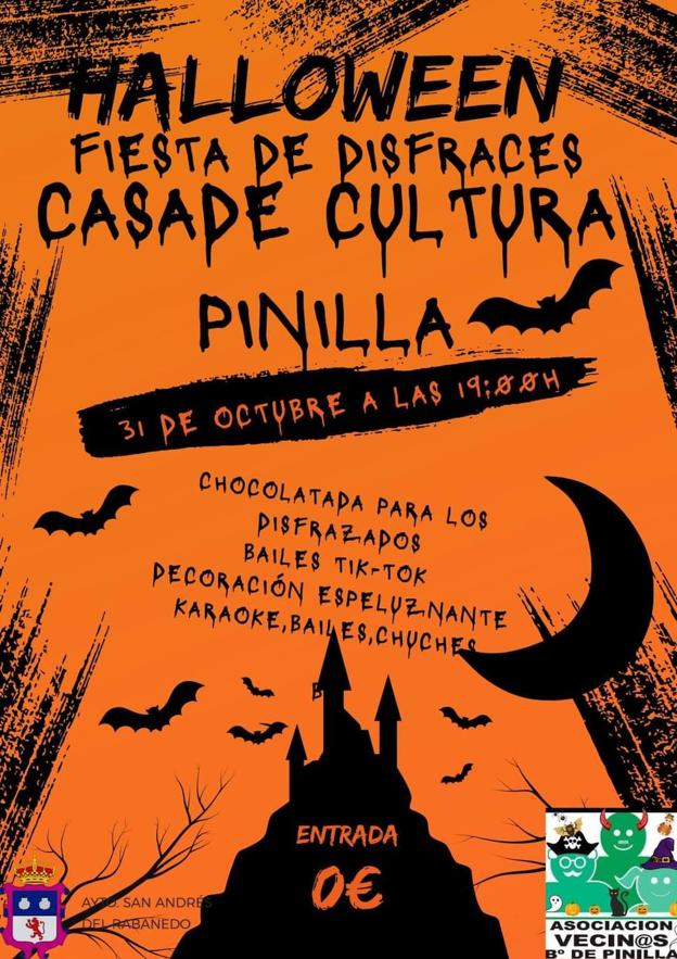 Cartel promnocional de 'Halloween' en Pinilla.