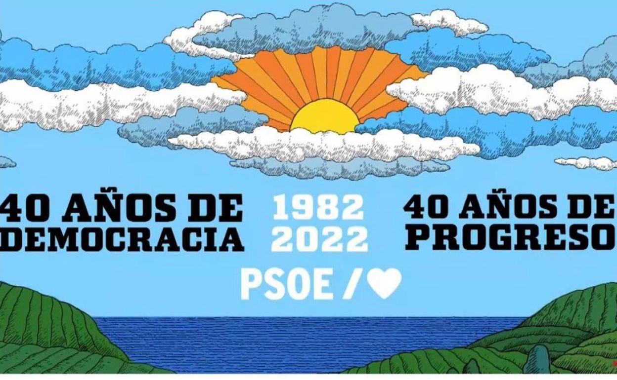 Cartel de la conferencia que celebra el PSOE de León.