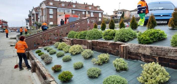 Las obras acometidas en Villaquilambre dentro del programa 'Zardino'.