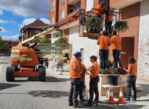 Las obras acometidas en Villaquilambre dentro del programa 'Zardino'.