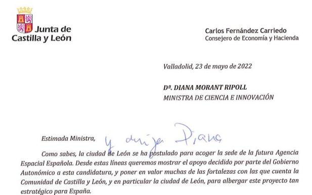 Inicio de la carta enviada por Carriedo a la ministra Diana Morant. 