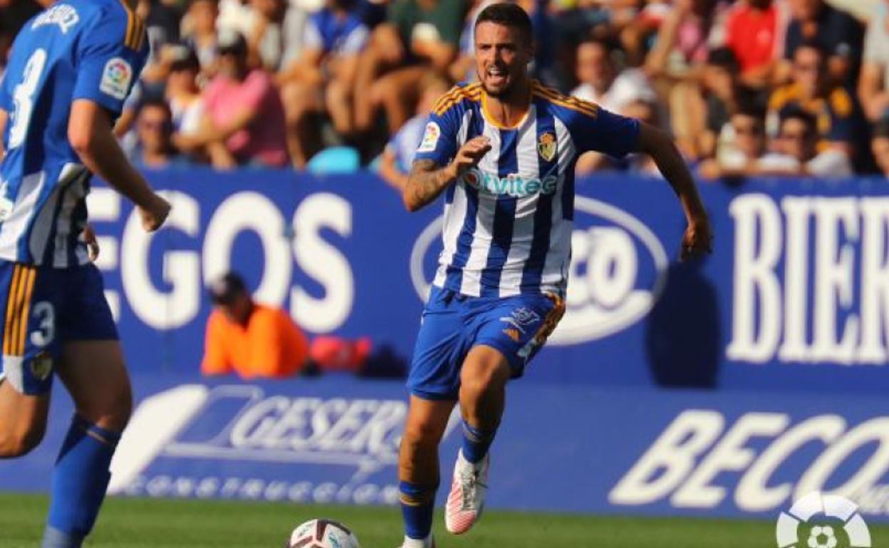 Erik Morán, en un partido con la Deportiva.