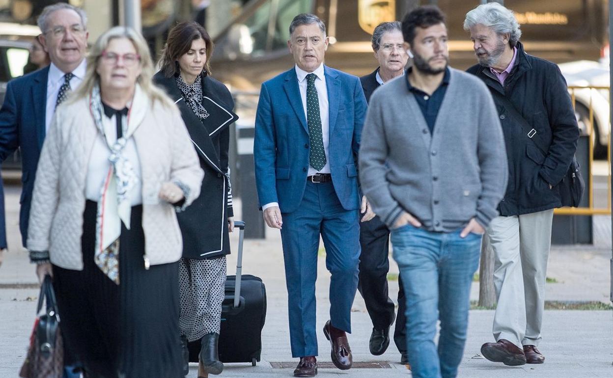 Marcos Martínez, este jueves, a su llegada a la Audiencia Nacional. 