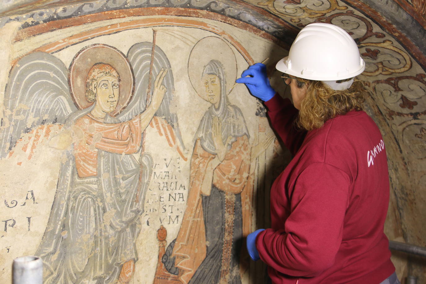 Visita a la restauración de las pinturas del Panteón Real de la Colegiata de San Isidoro