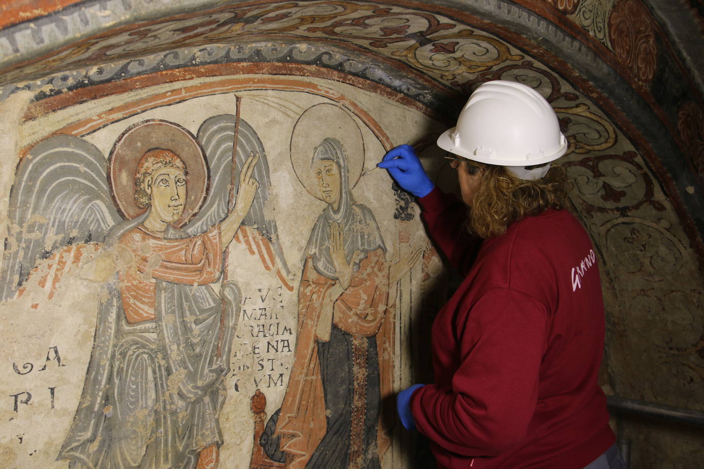 Visita a la restauración de las pinturas del Panteón Real de la Colegiata de San Isidoro