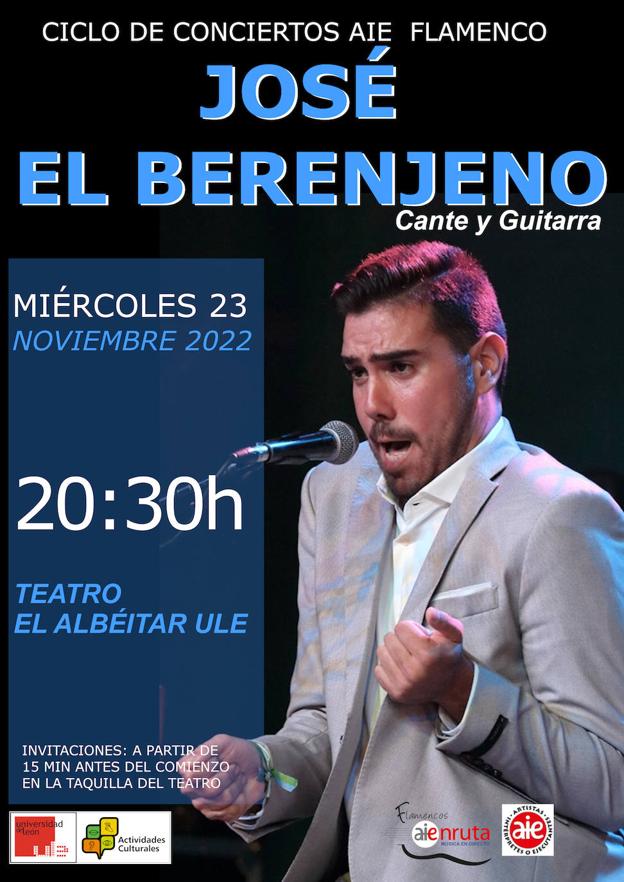 'El Berenjeno' lleva este miércoles su talento flamenco al teatro El Albeitar de la ULE.