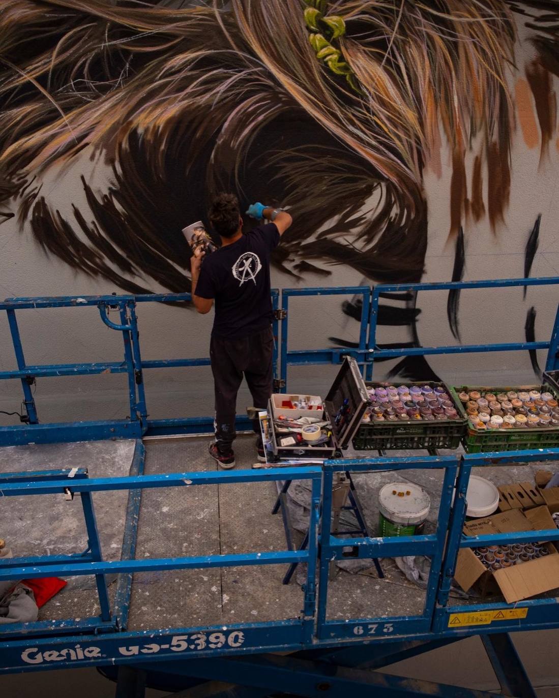 El mural que ha realizado Dadospuntocero en Guardo se corona como el mejor del mundo en el mes de octubre.