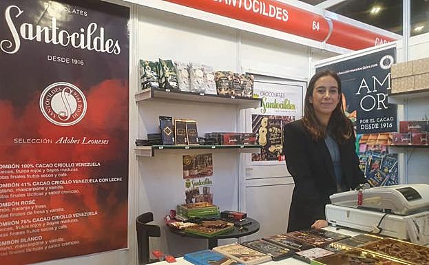 Stand de Chocolates Santocildes en la Feria de Productos de León.